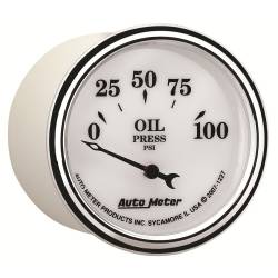 AutoMeter - AutoMeter Old Tyme White II Oil Pressure Gauge 1227 - Image 5