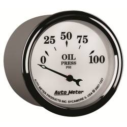 AutoMeter - AutoMeter Old Tyme White II Oil Pressure Gauge 1227 - Image 6