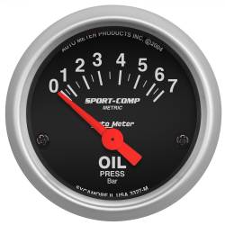 AutoMeter - AutoMeter Sport-Comp Electric Metric Oil Pressure Gauge 3327-M - Image 1