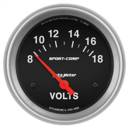 AutoMeter - AutoMeter Sport-Comp Electric Voltmeter Gauge 3592 - Image 1