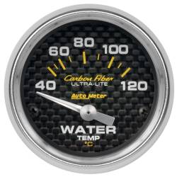 AutoMeter - AutoMeter Carbon Fiber Electric Water Temperature Gauge 4737-M - Image 1