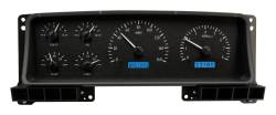 Dakota Digital - DAKVHX-87F-PU-K-B - 1987-91 Ford Pickup VHX System, Black Alloy Style Face, Blue Display - Image 2