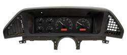 Dakota Digital - DAKVHX-87F-PU-K-R - 1987-91 Ford Pickup VHX System, Black Alloy Style Face, Red Display - Image 1