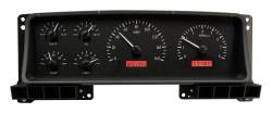 Dakota Digital - DAKVHX-87F-PU-K-R - 1987-91 Ford Pickup VHX System, Black Alloy Style Face, Red Display - Image 2