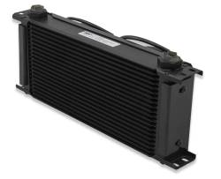 Earls-Ultrapro-Oil-Cooler-W-Dual-Fan-Pack---Black---20-Rows---Extra-Wide-Cooler---10-O-Ring-Boss-Female-Ports