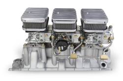 Tri-Power-3X2-Sbc-Intake-And-Shiny-Carbs-Kit
