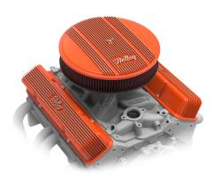 Vintage-Series-14-Round-Finned-Air-Cleaner-Assembly,-With-3-Premium-Filter---Factory-Orange-Finish