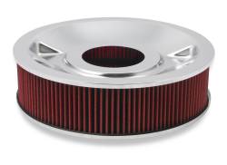 4150-Drop-Base-Air-Cleaner-Chrome-W4-Red-Washable-Gauze-Filter