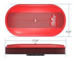 Vintage-Series-Oval-Air-Cleaner---Gloss-Red-Machined