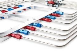 Blower-Injector-Plate,-Polished-Finish,-Red--Blue-Plumbing