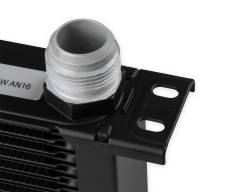 Earls-Ultrapro-Oil-Cooler---Black---19-Rows---Wide-Cooler---16-An-Male-Flare-Ports
