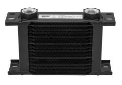 Earls-Ultrapro-Oil-Cooler---Black---16-Rows---Narrow-Cooler---10-O-Ring-Boss-Female-Ports
