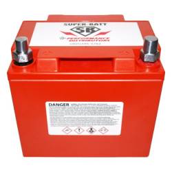 PERFORMANCE DISTRIBUTORS Super-Batt-12 Volt Dry Cell Battery With Top Post Terminals- 8-1 Gauge DUI-5579B