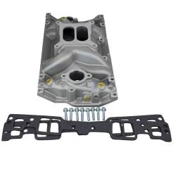 BluePrint Engines - BPP350VINT - Dual Plane Aluminum Vortec Intake Manifold Kit - Square Bore - GM SB Compatible - Natural - Image 2