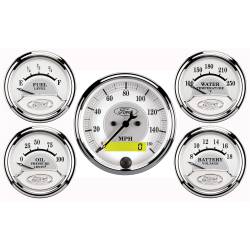 AutoMeter - AutoMeter Ford Masterpiece Gauge Set Fuel/Oil/Speedo/Volt/Water 880087 - Image 1