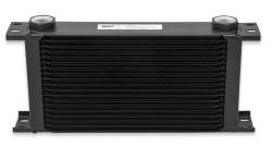 Earls-Ultrapro-Oil-Cooler---Black---19-Rows---Wide-Cooler---10-O-Ring-Boss-Female-Ports