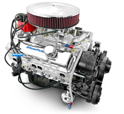 BluePrint Engines - BP38318CTC1DK Small Block Crate Engine by BluePrint Engines 383 CI 436 HP GM Style Dressed Longblock with Carburetor Aluminum Heads Roller Cam Black Pulley Kit - Image 2