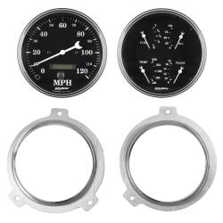 AutoMeter - AutoMeter Old Tyme Black Direct Fit Gauge Kit 7038-07 - Image 1