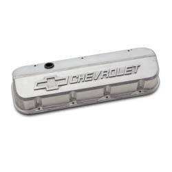 Clearance Items - Proform Parts Valve Covers BBC Slant Edge Powder Coat Ready, Tall, Raised Emblem 141-869 (800-141869) - Image 2