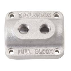 Edelbrock - Edelbrock Dual Outlet Fuel Block Kit 1280 - Image 1