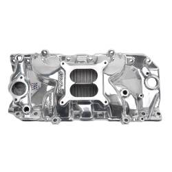 Edelbrock - Edelbrock Polished Air-Gap BBC Oval Port Intake 75611 - Image 1