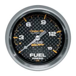 AutoMeter - AutoMeter Carbon Fiber Mechanical Fuel Pressure Gauge 4813 - Image 1