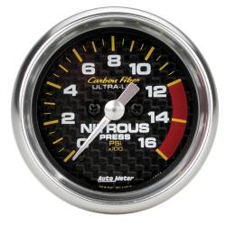 AutoMeter - AutoMeter Carbon Fiber Electric Nitrous Pressure Gauge 4774 - Image 1