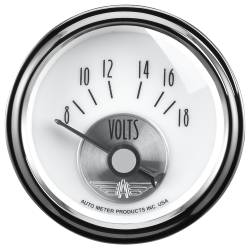 AutoMeter - AutoMeter Prestige Series Pearl Voltmeter Gauge 2094 - Image 1