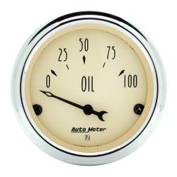 AutoMeter - AutoMeter Antique Beige Oil Pressure Gauge 1827 - Image 1