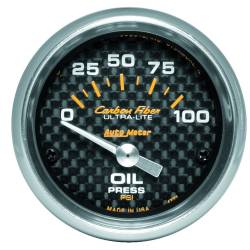 AutoMeter - AutoMeter Carbon Fiber Electric Oil Pressure Gauge 4727 - Image 1