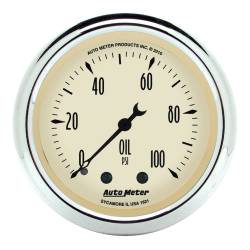 AutoMeter - AutoMeter Antique Beige Mechanical Oil Pressure Gauge 1821 - Image 1