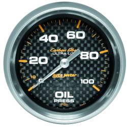 AutoMeter - AutoMeter Carbon Fiber Mechanical Oil Pressure Gauge 4821 - Image 1