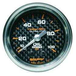 AutoMeter - AutoMeter Carbon Fiber Mechanical Oil Pressure Gauge 4721 - Image 1