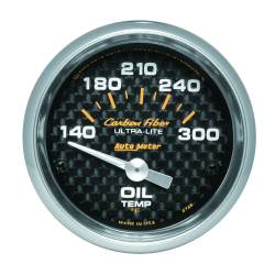 AutoMeter - AutoMeter Carbon Fiber Electric Oil Temperature Gauge 4748 - Image 1