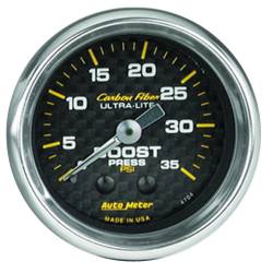 AutoMeter - AutoMeter Carbon Fiber Mechanical Boost Gauge 4704 - Image 1