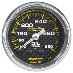 AutoMeter - AutoMeter Carbon Fiber Mechanical Oil Temperature Gauge 4741 - Image 1