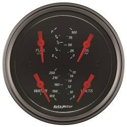 AutoMeter - AutoMeter Designer Black Quad Gauge 1414 - Image 2