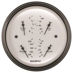 AutoMeter - AutoMeter Old Tyme White Quad Gauge 1614 - Image 2