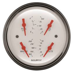 AutoMeter - AutoMeter Arctic White Quad Gauge 1314 - Image 2