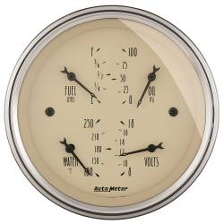 AutoMeter - AutoMeter Antique Beige Quad Gauge 1814 - Image 1