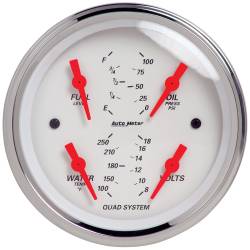 AutoMeter - AutoMeter Arctic White Quad Gauge 1312 - Image 1