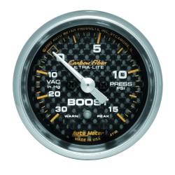 AutoMeter - AutoMeter Carbon Fiber Electric Boost/Vacuum Gauge 4776 - Image 1