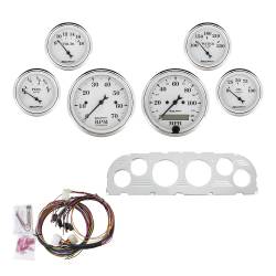 AutoMeter - AutoMeter Old Tyme White 6 Gauge Set RPM/MPH/Fuel/Oil/Wtr/Bat 7047-OTW - Image 1