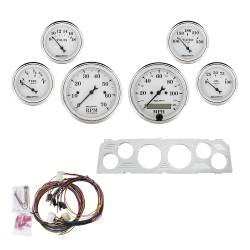 AutoMeter - AutoMeter Old Tyme White 5 Gauge Set MPH/Fuel/Oil/Wtr/Bat 7043-OTW - Image 1