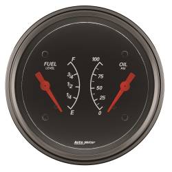 AutoMeter - AutoMeter Designer Black Oil/Fuel Dual Gauge 1434 - Image 2