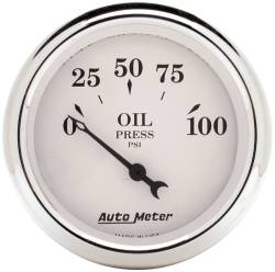 AutoMeter - AutoMeter Old Tyme White 5 Gauge Set MPH/Fuel/Oil/Wtr/Bat 7044-OTW - Image 3