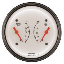 AutoMeter - AutoMeter Arctic White Oil/Fuel Dual Gauge 1313 - Image 2