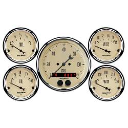 AutoMeter - AutoMeter Antique Beige 5 Gauge Set Fuel/Oil/Speedo/Volt/Water 1850 - Image 1