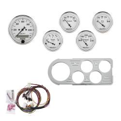 AutoMeter - AutoMeter Old Tyme White 5 Gauge Set MPH/Fuel/Oil/Wtr/Bat 7046-OTW - Image 1