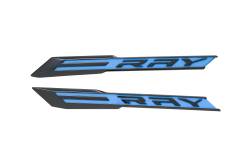 86563296 E-Ray Emblems in Rapid Blue with Carbon Flash Metallic